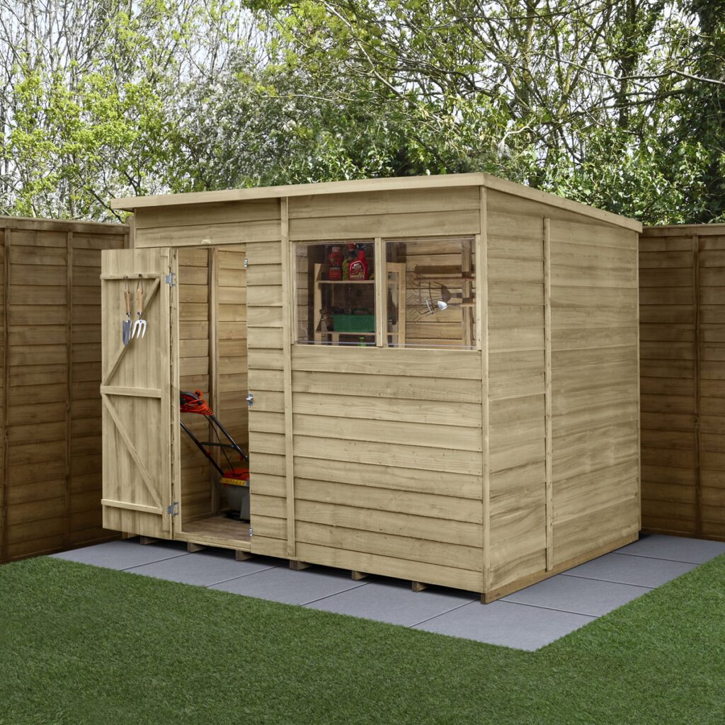 4LIFE Pent Shed 8×6 – Single Door – 2 Windows 5013053200483 2